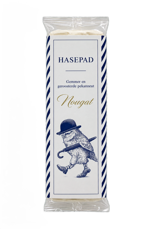 Hasepad Nougat — Gemmer en geroosterde pekanneut